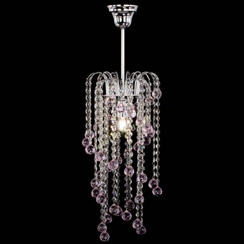 Люстра Зима каскад шар 30 розовая в Кирове Гусь Хрустальный