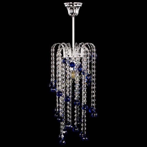 Люстра Зима каскад шар 30 синяя в Кирове Гусь Хрустальный
