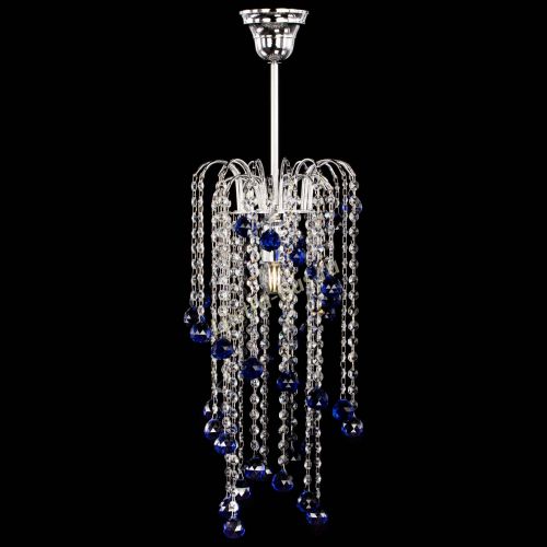 Люстра Зима каскад шар 30 синяя в Кирове Гусь Хрустальный