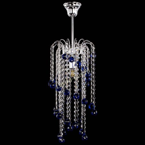 Люстра Зима каскад шар 30 синяя в Кирове Гусь Хрустальный