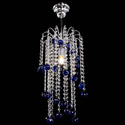 Люстра Зима каскад шар 30 синяя в Кирове Гусь Хрустальный