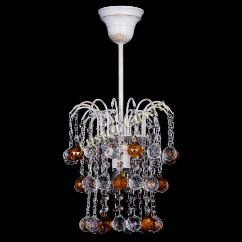 Люстра Зима шар чайная (белая патина)  в Кирове Гусь Хрустальный