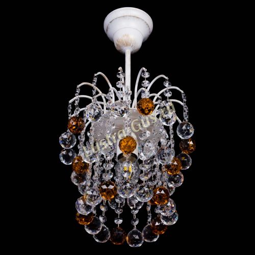 Люстра Зима шар чайная (белая патина)  в Кирове Гусь Хрустальный