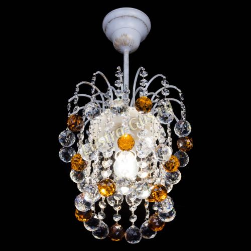 Люстра Зима шар чайная (белая патина)  в Кирове Гусь Хрустальный