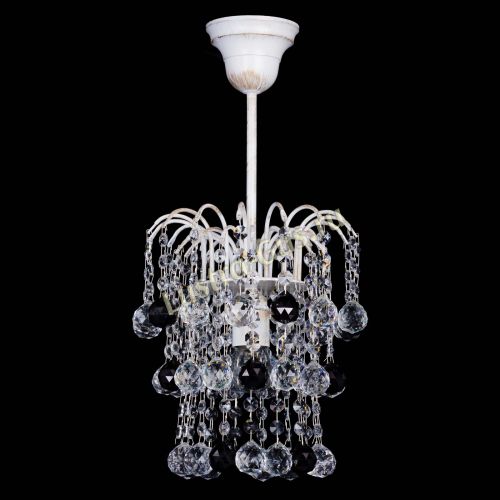 Люстра Зима шар черная (белая патина)  в Кирове Гусь Хрустальный