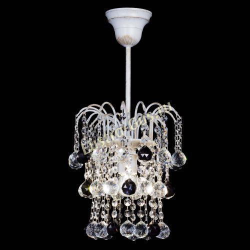 Люстра Зима шар черная (белая патина)  в Кирове Гусь Хрустальный