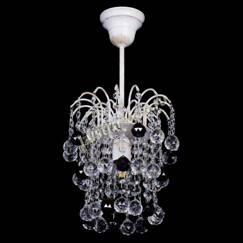 Люстра Зима шар черная (белая патина)  в Кирове Гусь Хрустальный