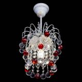 Люстра Зима шар красная (белая патина)  в Кирове