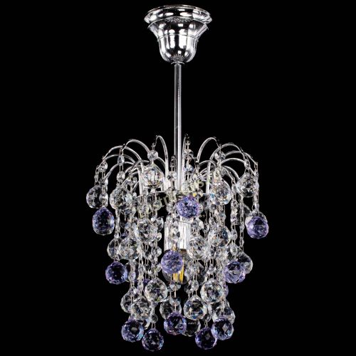 Люстра Зима шар фиолетовая в Кирове Гусь Хрустальный