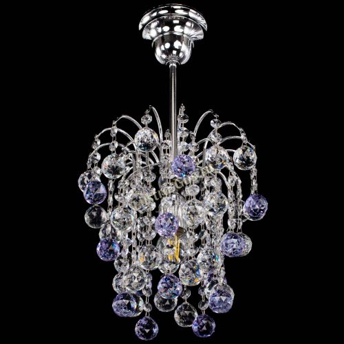 Люстра Зима шар фиолетовая в Кирове Гусь Хрустальный