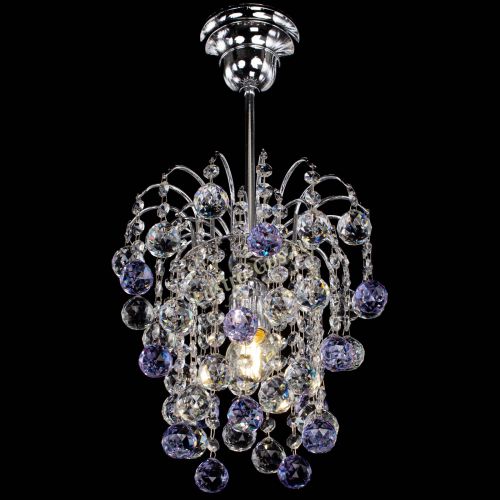 Люстра Зима шар фиолетовая в Кирове Гусь Хрустальный