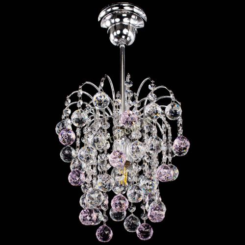 Люстра Зима шар розовая в Кирове Гусь Хрустальный