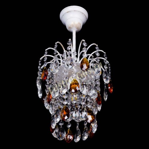 Люстра Зима журавлик чайная (белая патина) в Кирове Гусь Хрустальный