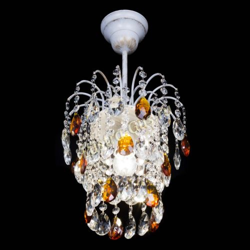 Люстра Зима журавлик чайная (белая патина) в Кирове Гусь Хрустальный