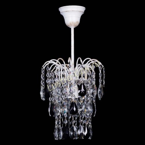 Люстра Зима журавлик черная (белая патина) в Кирове Гусь Хрустальный