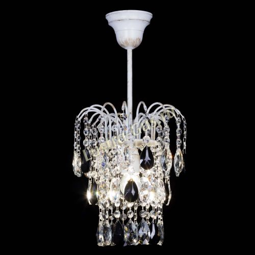 Люстра Зима журавлик черная (белая патина) в Кирове Гусь Хрустальный