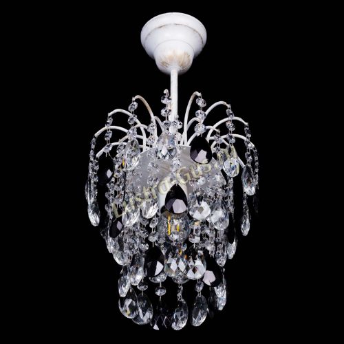 Люстра Зима журавлик черная (белая патина) в Кирове Гусь Хрустальный