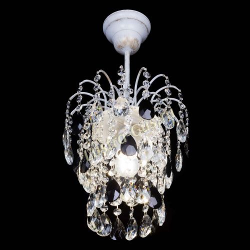 Люстра Зима журавлик черная (белая патина) в Кирове Гусь Хрустальный