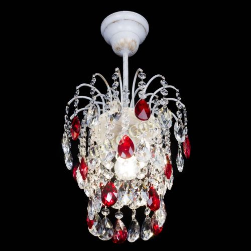 Люстра Зима журавлик красная (белая патина) в Кирове Гусь Хрустальный