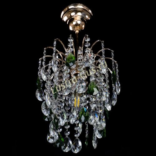 Люстра Зима журавлик зеленая в Кирове Гусь Хрустальный