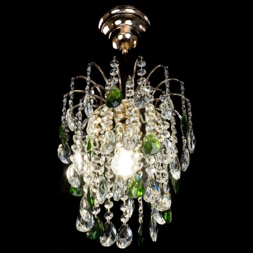 Люстра Зима журавлик зеленая в Кирове Гусь Хрустальный