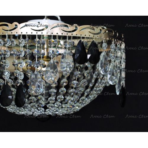 Люстра Анжелика журавлик черная в Кирове Гусь Хрустальный