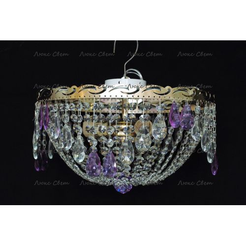 Люстра Анжелика журавлик фиолетовая в Кирове Гусь Хрустальный