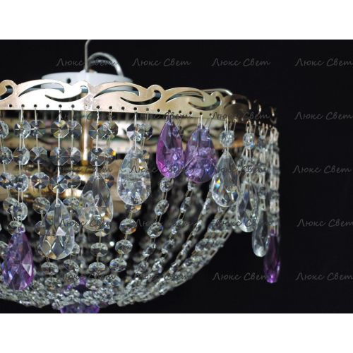 Люстра Анжелика журавлик фиолетовая в Кирове Гусь Хрустальный