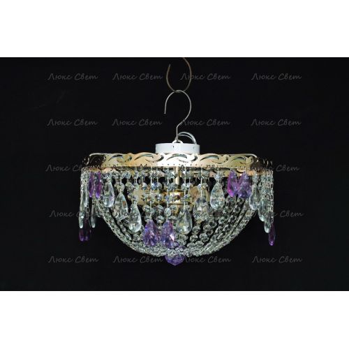 Люстра Анжелика журавлик фиолетовая в Кирове Гусь Хрустальный
