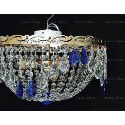 Люстра Анжелика журавлик синяя в Кирове Гусь Хрустальный