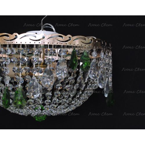 Люстра Анжелика журавлик зеленая в Кирове Гусь Хрустальный