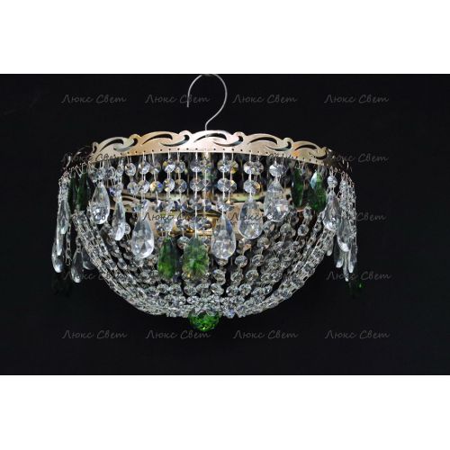 Люстра Анжелика журавлик зеленая в Кирове Гусь Хрустальный