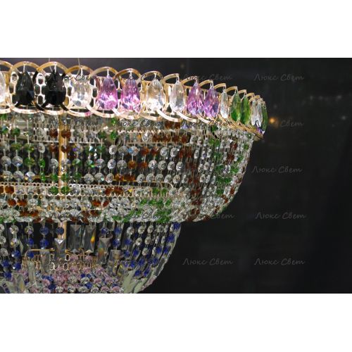 Люстра Водопад Колор 80 см в Кирове Гусь Хрустальный