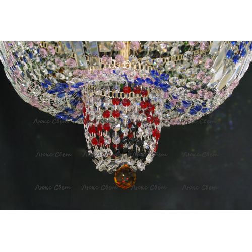 Люстра Водопад Колор 80 см в Кирове Гусь Хрустальный