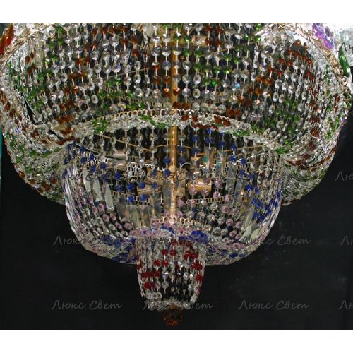 Люстра Водопад Колор 80 см в Кирове Гусь Хрустальный
