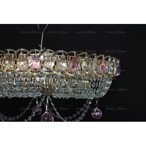 Люстра Кольцо блин розовая в Кирове Гусь Хрустальный