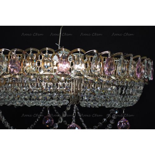 Люстра Кольцо блин розовая в Кирове Гусь Хрустальный