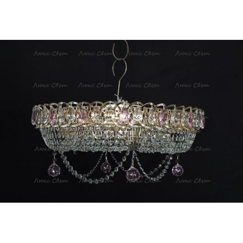 Люстра Кольцо блин розовая в Кирове Гусь Хрустальный