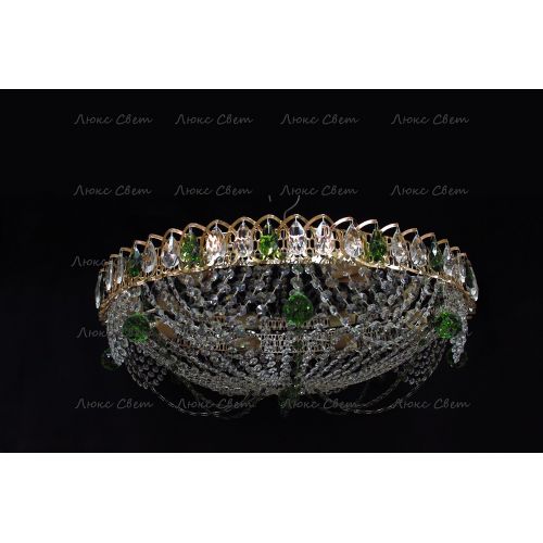 Люстра Водоворот роза зеленая в Кирове Гусь Хрустальный