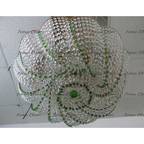 Люстра Лотос  Елена цветная № 1 в Кирове Гусь Хрустальный