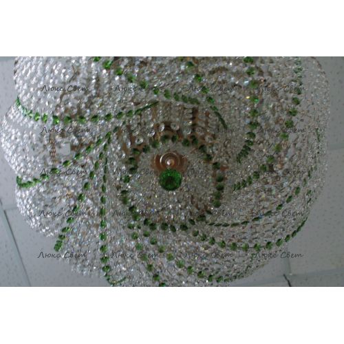 Люстра Лотос  Елена цветная № 1 в Кирове Гусь Хрустальный