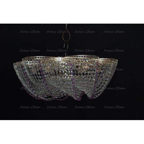Люстра Лотос Елена сиреневая в Кирове Гусь Хрустальный