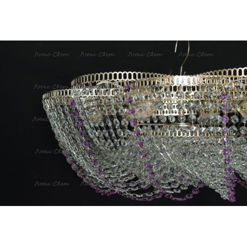 Люстра Лотос Елена сиреневая в Кирове Гусь Хрустальный