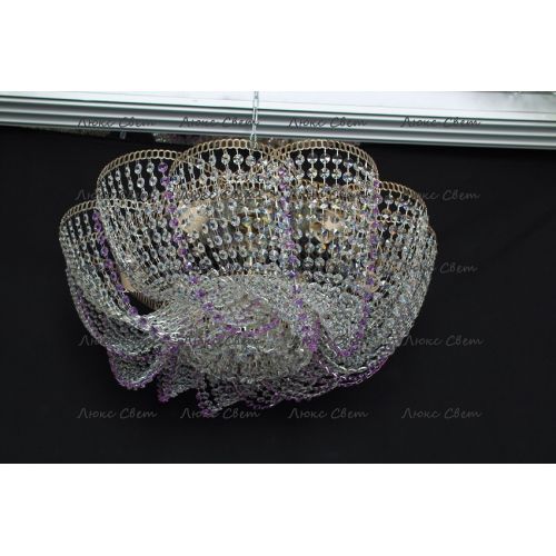Люстра Лотос Елена сиреневая в Кирове Гусь Хрустальный