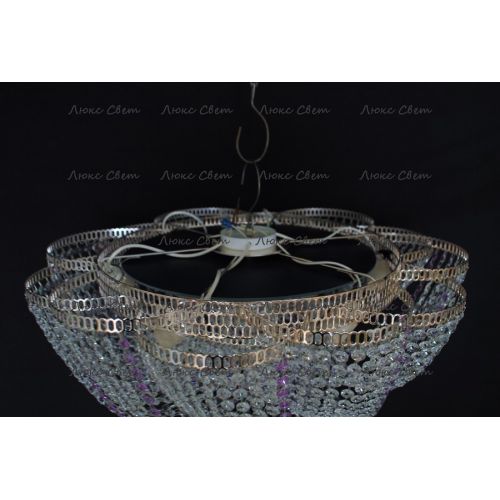 Люстра Лотос Елена сиреневая в Кирове Гусь Хрустальный