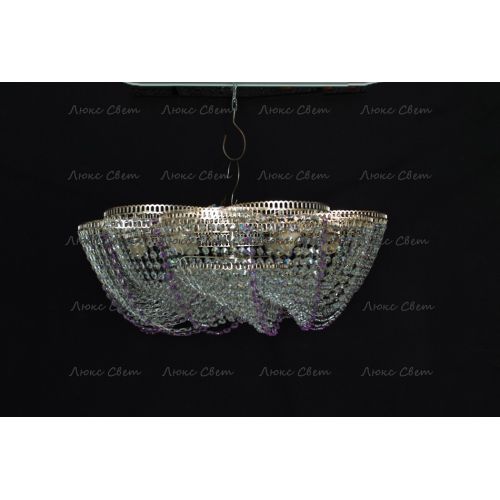 Люстра Лотос Елена сиреневая в Кирове Гусь Хрустальный