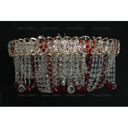 Люстра Водоворот Мария красная  в Кирове Гусь Хрустальный