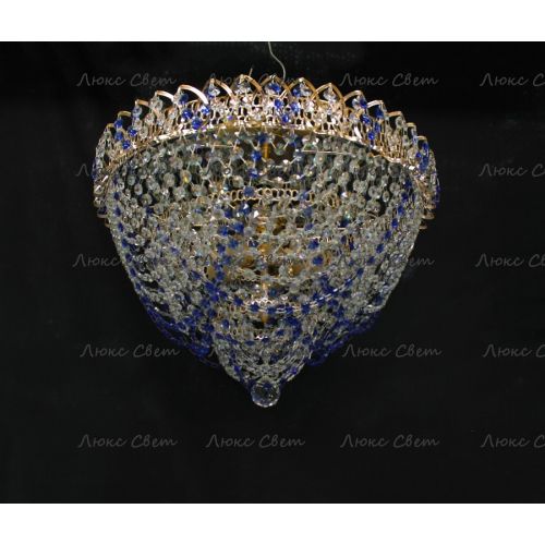 Люстра Водопад Роза синяя в Кирове Гусь Хрустальный