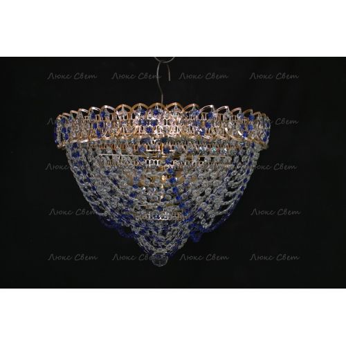 Люстра Водопад Роза синяя в Кирове Гусь Хрустальный
