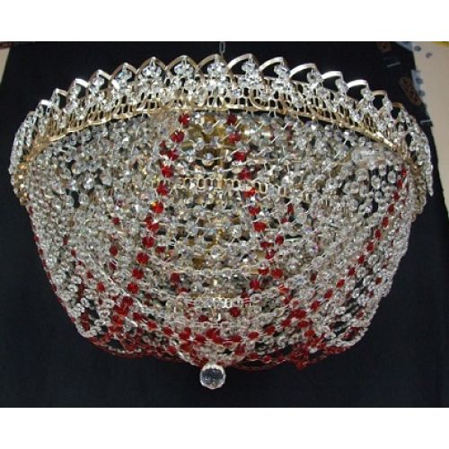 Люстра Водопад роза цветная в Кирове Гусь Хрустальный